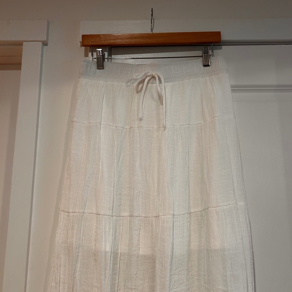 General Good Womens Fairy Tiered Midi Skirt Large Cottagecore Prairie Ethereal - Picture 2 of 11